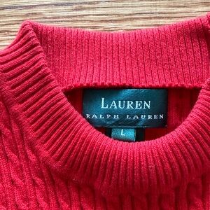 Lauren Ralph Lauren Vibrant Red Crew Neck Sweater